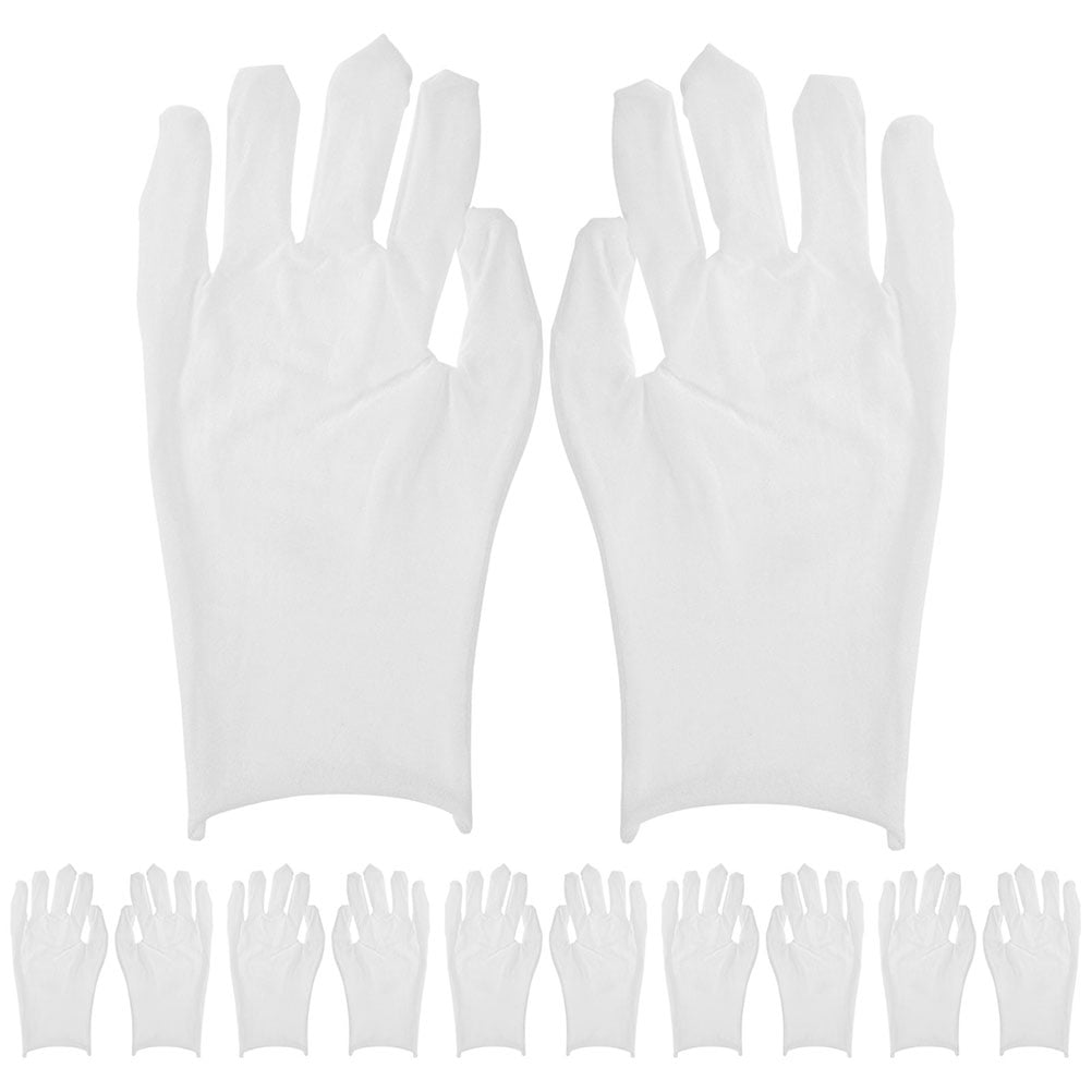 12 Pairs Mens Work Gloves Jewelry Inspection Gloves Cotton Gloves for Coin Handling