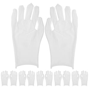 Shisuyan 12 Paires Hommes Gants de travail Gants d'inspection de bijoux Gants en coton pour la manutention des pièces