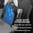 thumbnail image 6 of Honeii A Blue Glitter Print Insulated Lunch Bag, Reusable Lunch Box for Adult, Leakproof Cooler Bag for Work Office Travel Picnic, 6 of 7