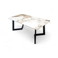 thumbnail image 3 of Mesa de Centro con Tapa Tipo Mármol y Patas Geométricas Negras – Bossa Sofia, 3 of 4