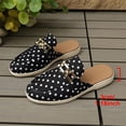 thumbnail image 6 of SuTry Women's Polka Dot Mules Slip On Metal Buckle Decor Round Toe Platform Comfortable Casual Walking Half Shoes Outerwear(43), 6 of 9