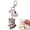 2, variant on Hotpom Metal Opossum Keychain with Birthstone Charm, Cute Animal Keyring Decoration for Car Backpack Keys, Personalized Gift for Women Men, Aug