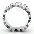 thumbnail image 3 of Luxe Jewelry Designs Women's Stainless Steel Heart Shaped Eternity Ring with Clear Crystals - Size 6, 3 of 4