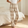 thumbnail image 6 of Ohufall Pajama Pant for Women Plaid Elastic Waist Soft Pant Sleep Lounge Comfort Casual Sleepwear, 6 of 9