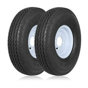 Weize 2PK 4.80-8 Bias Trailer Tire with 8" Wheel - 4 on 4" - Load Range C