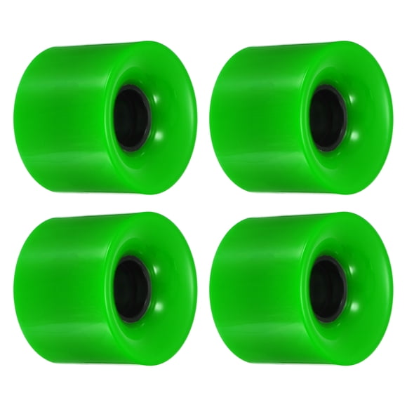Unique Bargains 60mm Longboard Wheels Skateboard Wheel Street Wheels for Skateboards Cruiser Wheels 78A, Green 4 Pack