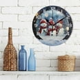 thumbnail image 3 of GZHJMY Christmas Snowman Wall Clock, Silent Non Ticking Battery Operated Creative Decorative Round PVC Clock for Kitchen, Living Room, Bathroom, Home School Office Decor, 10 Inch, 3 of 7