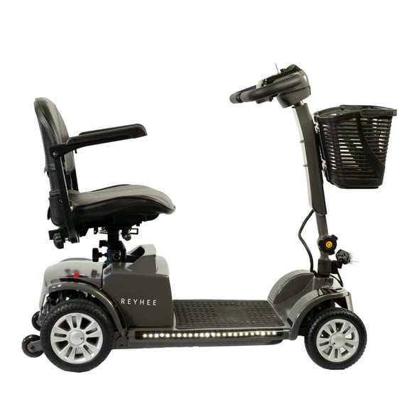 Reyhee Cruiser Powered Mobility Scooters - 24V, 180W 4 Wheel Mobility Scooters for Adults & Seniors - Black