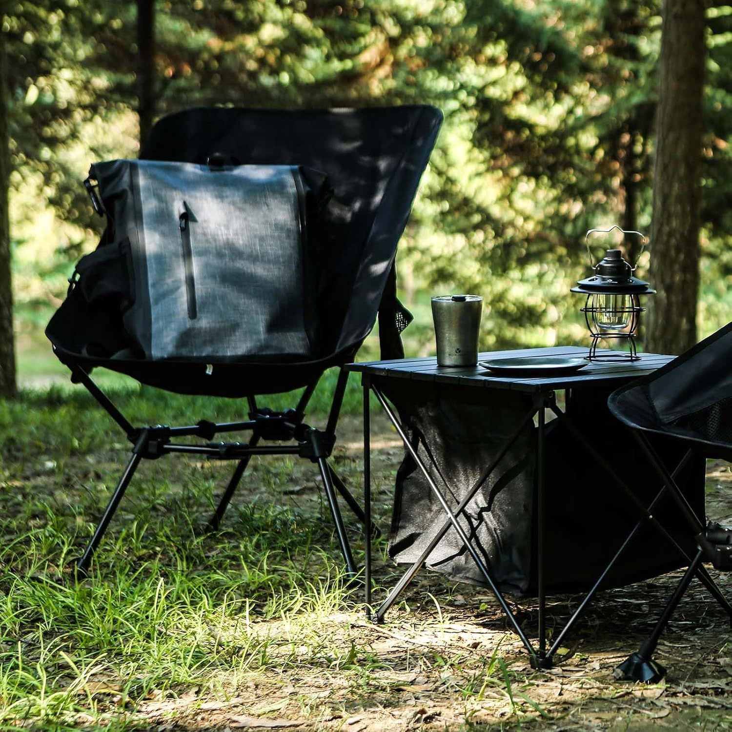 Portable Camping Table Ultralight Aluminum Camp Table Folding Compact Beach Table for Camping Hiking Backpacking Outdoor Picnic (Reinforced Frame-Small)