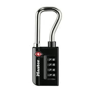 Master Lock 4696D Set Your Own Combination Tsa-accepted Padlock, 1-5/16 in. (35 mm.) Wide, Black