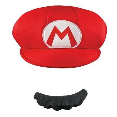 Mario Adult Kit Hat and Mustache Super Mario Brothers Nintendo DIS73781