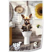 Chihuahua Dog Poster Bathroom Wall Art Pictures for Hallway Wall Panels Decorative Paintings on Canvas Prints for Bedroom Giclee Prints