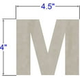 thumbnail image 2 of Pack of 1, 4 Inch x 1/8 Inch M Wood Letters in The Arial Font for Wood Craft Project, Children or Adult Art Work, Home and Holiday Décor and DIY Fun, Made in USA, 2 of 2
