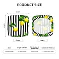 thumbnail image 6 of Daiia Square Cushion Cover,Lemons On Stripedprinted Chair Seat Coversfor Kitchen, Office, 6 of 9