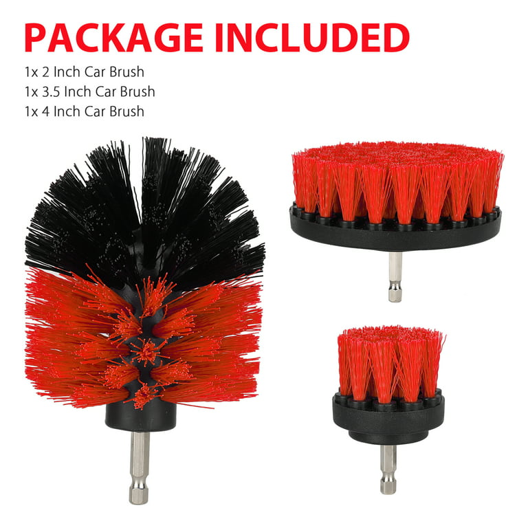17x Drill Brush Attachment Set Power Scrubber Combo Car Carpet Tile Cleaning  Kit