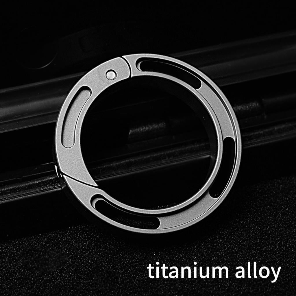 CEORPER Titaniums Alloy Round Keychains Carabiner Clip Key Storage Classification Rings
