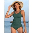 thumbnail image 5 of Asoul Women's Two Piece Swimsuit Side Drawstring Tankini Tops with High Waisted Bikini Bottoms, 5 of 6