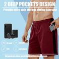 thumbnail image 5 of TELALEO 5 Pack Mens Mesh Athletic Basketball Shorts Gym Shorts with Pockets, Quick Dry Running Shorts for Men, 5 of 7