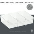 thumbnail image 3 of Simplify 3 Pack Small Rectangular Drawer Organizer, 7.72" L x 3.74"W , Clear, 3 of 8