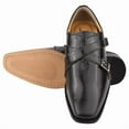 thumbnail image 2 of LIBERTYZENO Mens Dress Male Double Monk Strap Shoes, Black, 11, 2 of 7