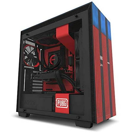 NZXT CA-H700B-PG PUBG Limited Edition ATX Mid Tower PC Gaming Case - Red &
