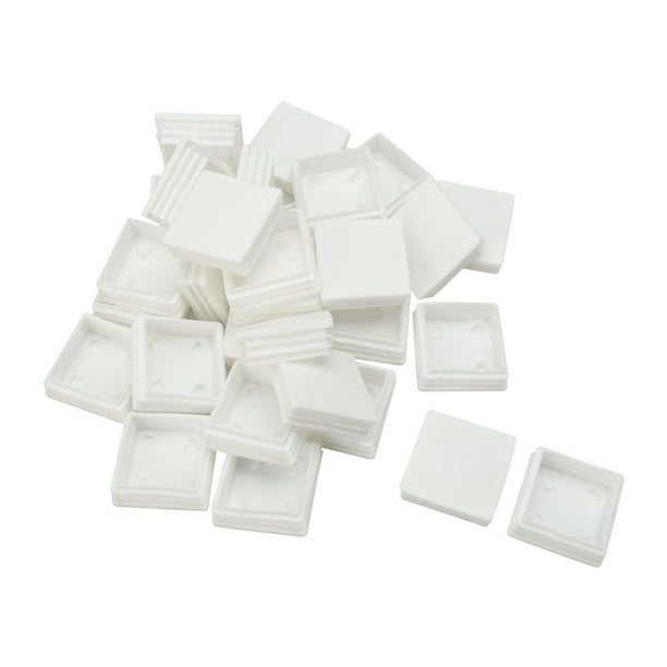 50 x 50mm Plastic Square Tube Inserts Ribbed Pipe Tubing End Cover Caps