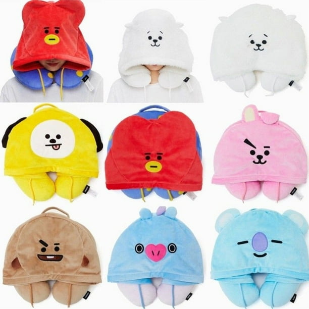 Fashion Kpop BTS Bangtan Boys Style U Shaped Hooded Pillow Softy