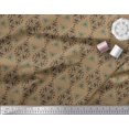 thumbnail image 2 of Soimoi Brown Poly Georgette Fabric Heart & Floral Ethnic Decor Fabric Printed Yard 42 Inch Wide, 2 of 3
