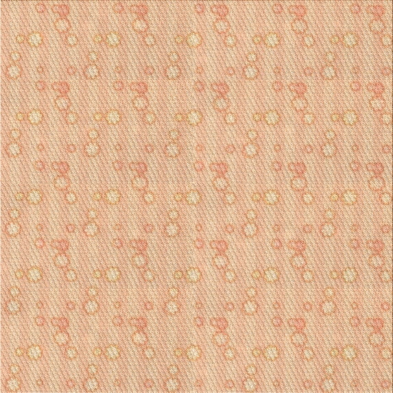 Ahgly Company Indoor Square Patterned Pastel Orange Area Rugs, 7' Square