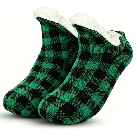 Unisex Fluffy Fuzzy Warm Slipper Socks for Men Women,Knitted Thick Fleece Lined Non Slip Socks for Home