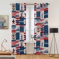 thumbnail image 2 of Kitchen Curtains 84 Inch Length 2 Panels, Independence Day Grommets Window Treatment Curtain, Gnomes Star Truck Flag Farmhouse Thermal Curtains Drapes for Living Room/Bathroom, 2 of 9