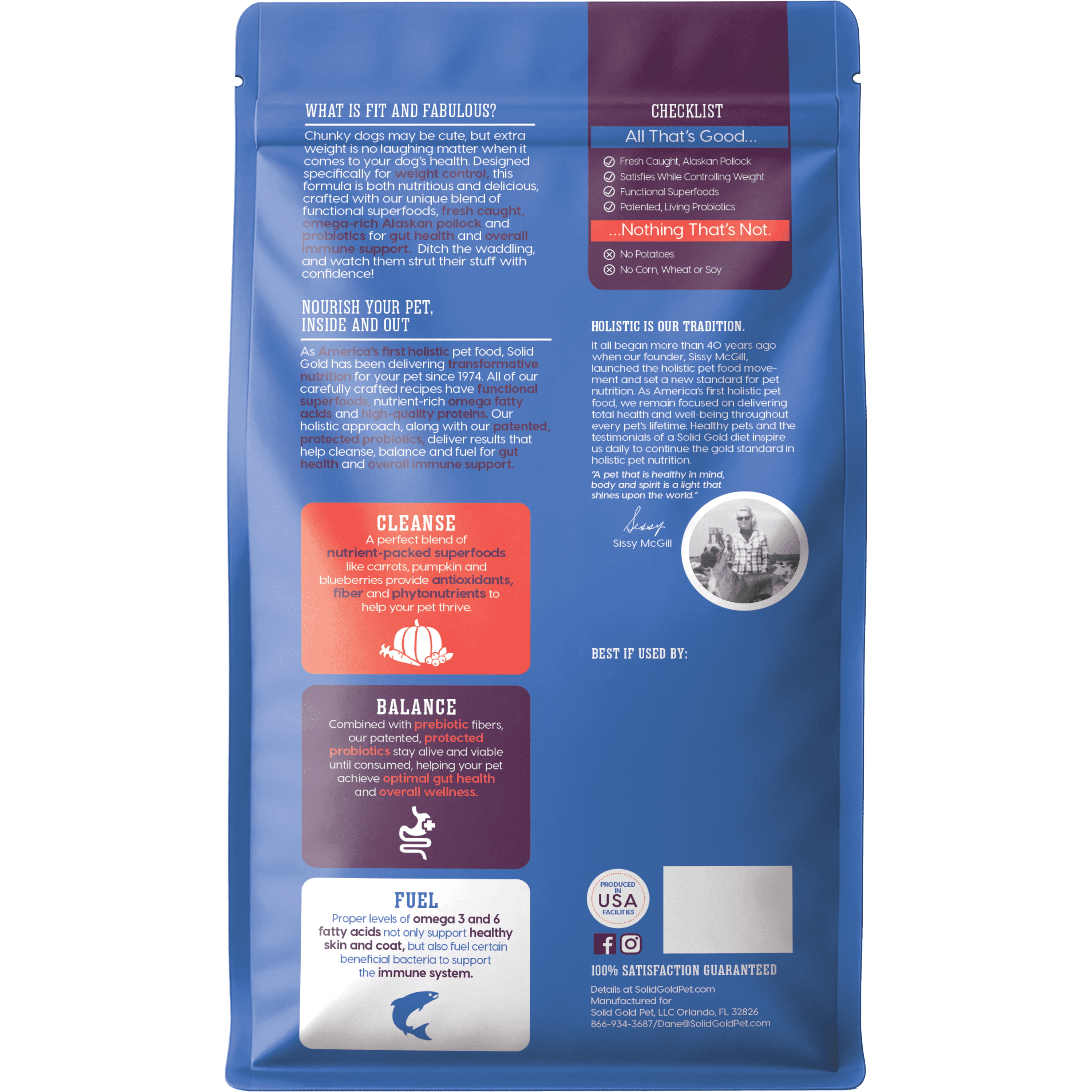Solid Gold Weight Management Alaskan Pollock Dry Dog Food, 4lb