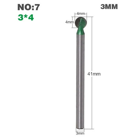 

3 6Mm Shank Ball Round Carving Bit Router Bit Woodworking Engraving For Wood Mdf