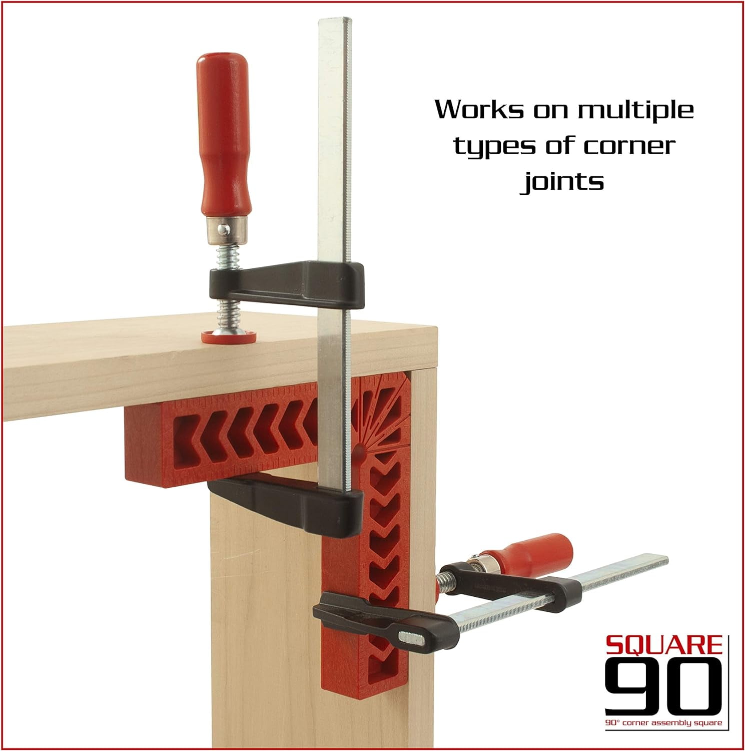 4-Inch Square 90 Clamping Squares - 4 Pack Right Angle Positioning Tools For Woodworking