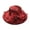 Wine Red, variant on ruhuadgb Women Church Cap Wide Brim Cloth Flower Temperament Foldable Rhinestones Buckle Hat for Wedding