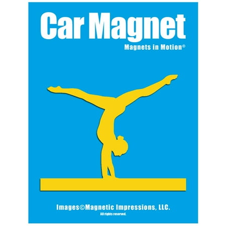 UPC 092145305706 product image for Gymnast Female Handstand Car Magnet Yellow | upcitemdb.com