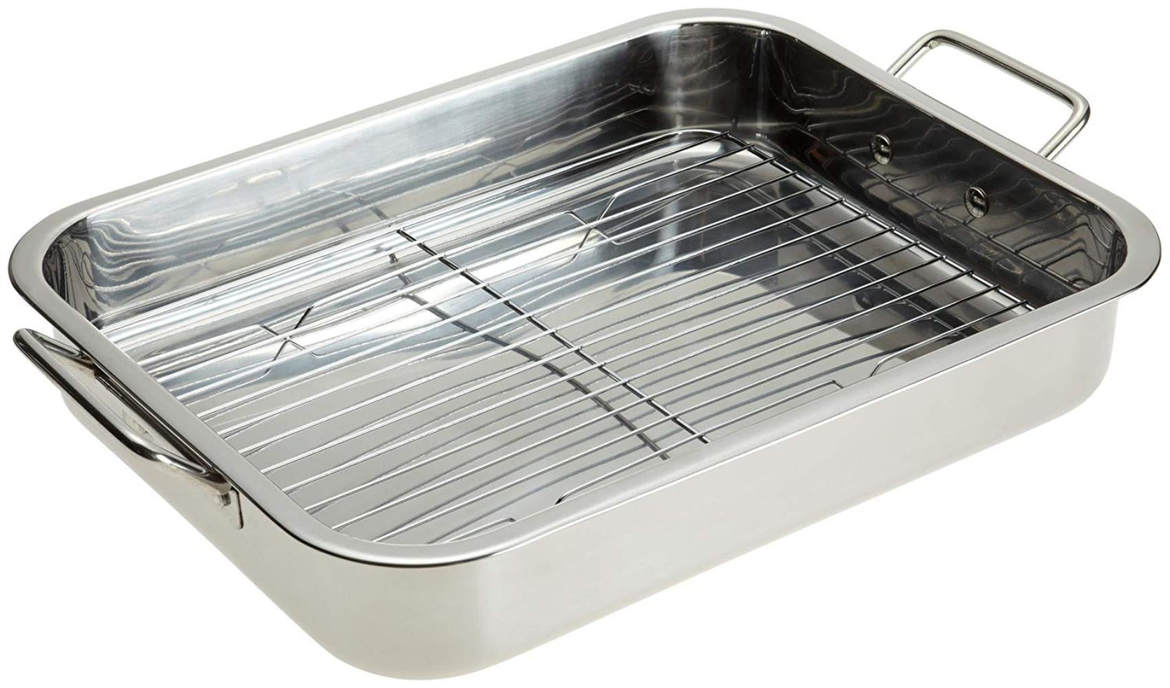 Stainless Steel Roasting/Lasagna Pan, Stainless steel roasting/lasagna pan features removable