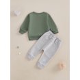 thumbnail image 5 of Loicainy Baby Toddler Boy Spring Fall Clothes Set 3 6 12 18 24 Months 2T 3T Letter Print Long Sleeve Sweatshirt and Elastic Pants 2 Piece Outfits, 5 of 9