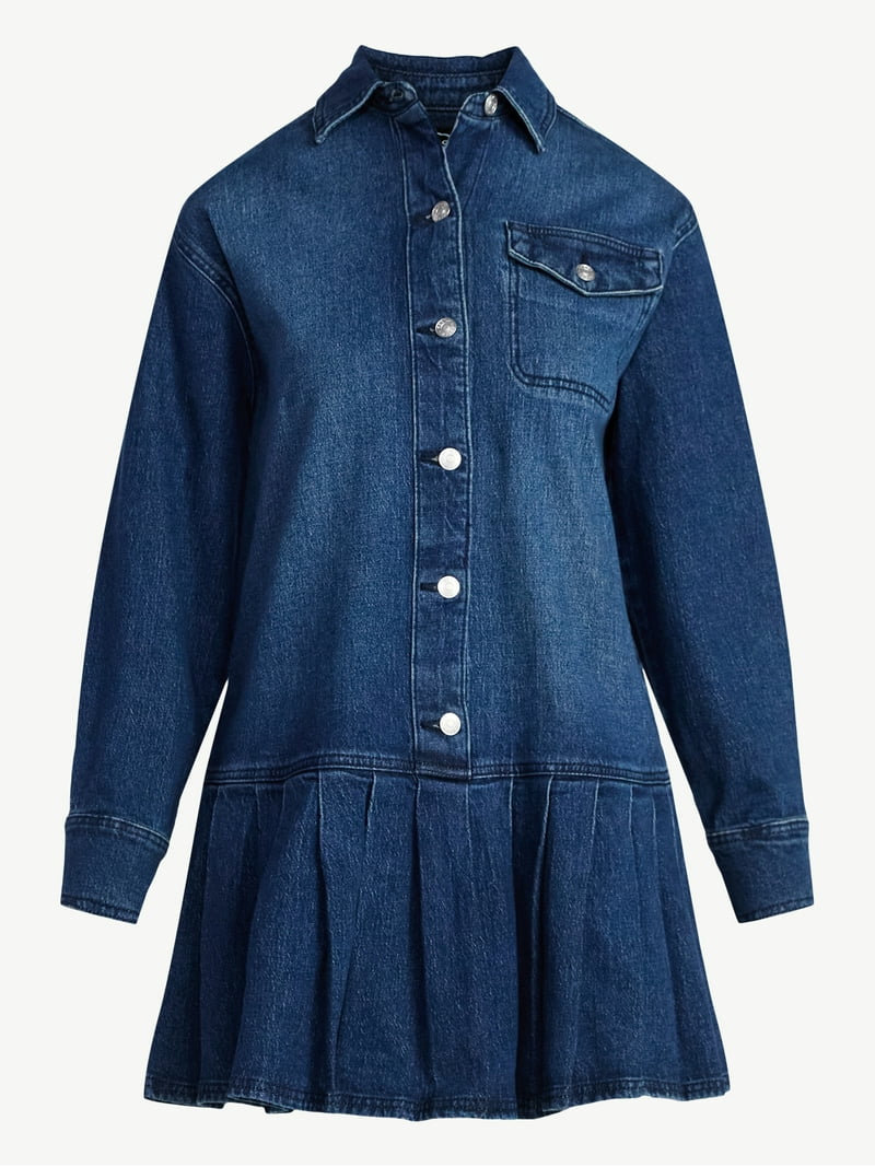 strapless open back dress Better Days Denim Mini Dress main image 0