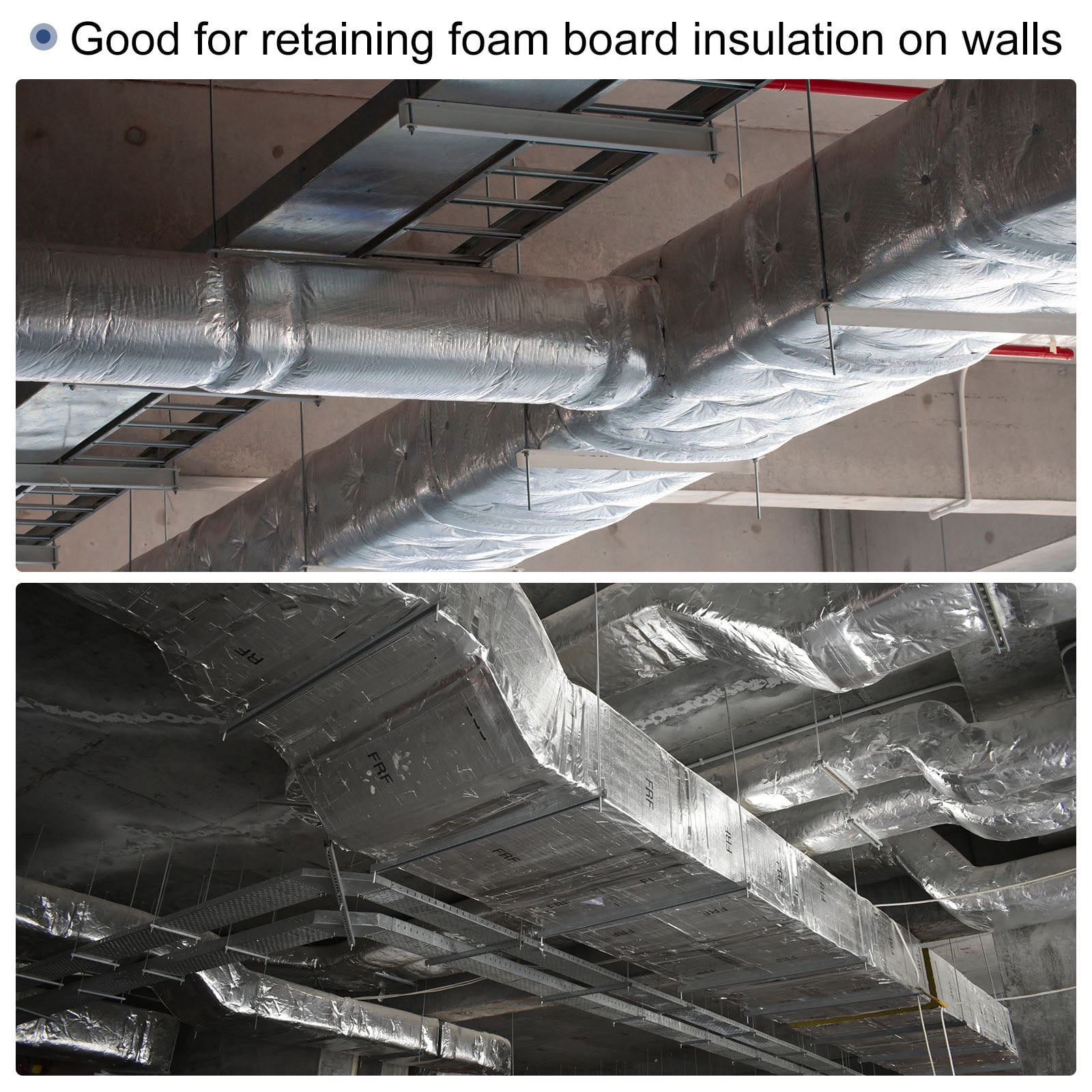 180mm Perforated Insulation Pins with Round Washer,50 Sets 2in Insulating Nails Wall Plug for Fixing Foam Boards to Wall or Ceiling