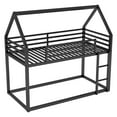 thumbnail image 3 of Euroco Lit Superposé Style Maisonnette Simple sur Simple avec Échelle Intégrée pour Enfants et Ados, Noir, 3 of 13