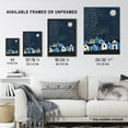 thumbnail image 3 of Artery8 Full Moon Starry Night Over Town Graphic Design Living Room Art Print Framed Poster Wall Decor 12x16 inch, 3 of 3