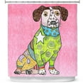 thumbnail image 1 of Shower Curtains 70" x 93" from DiaNoche Designs by Marley Ungaro - Jack Russell Dog Light Pink, 1 of 1