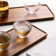 thumbnail image 1 of 4X South American Walnut Tray, Solid Wood Wooden Afternoon Tea Tray, Fruit Tray, Coffee Shop Simple Snack Tray, 1 of 8
