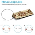 thumbnail image 2 of Square 2Pack PU Leather Trippy Mandala Floral Cruise Luggage Tag with Privacy Cover and Stainless Steel Ring - Suitable for Travel Handbags Backpacks Luggage Tags, 2 of 6