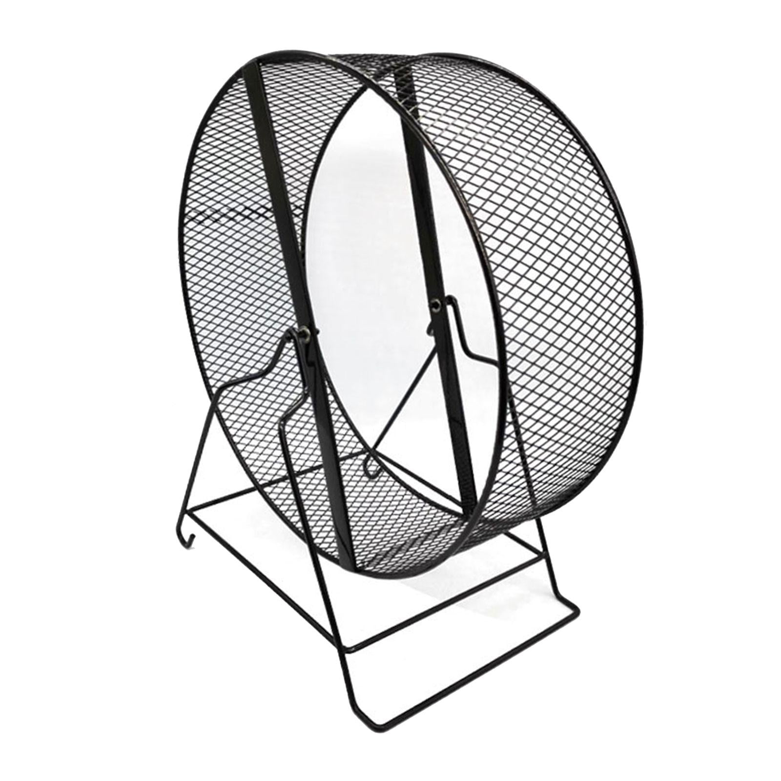 Iron Hamster Running Exercise Wheel with Bracket Guinea Pig Jogging Wheel for Hedgehogs, Rats