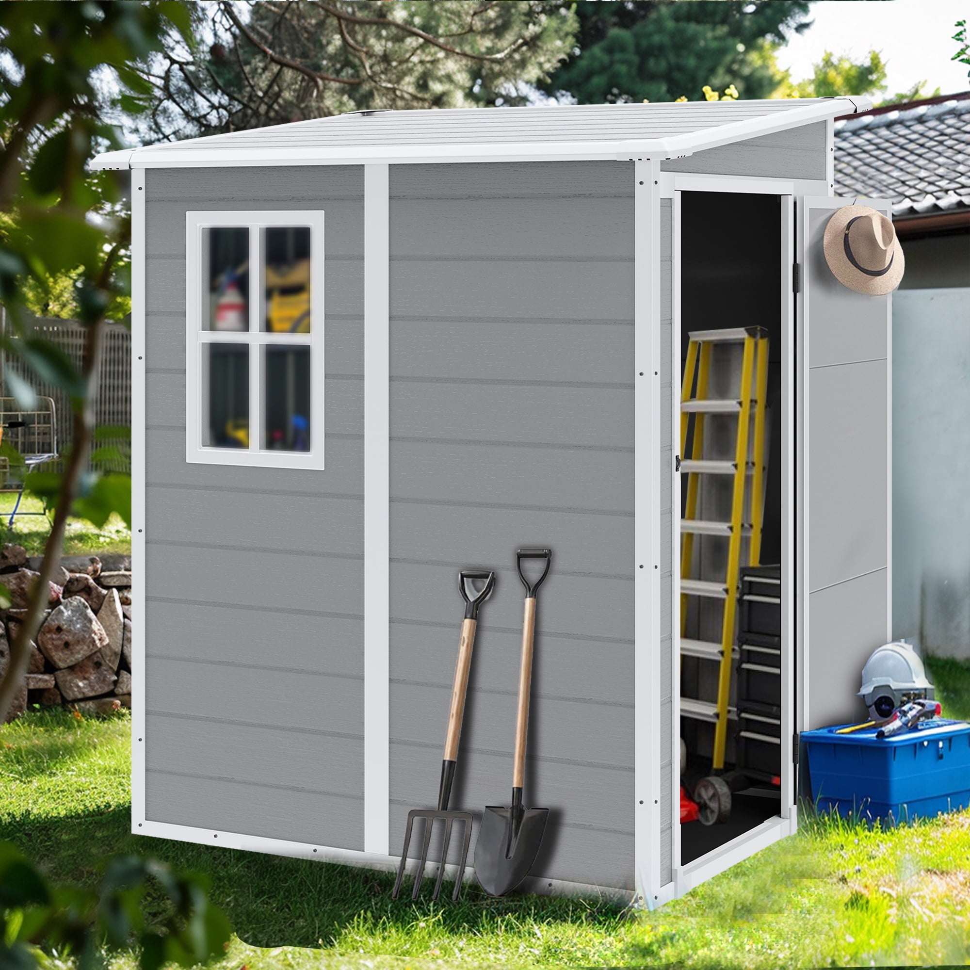 Seizeen Plastic Lean-to Shed - Thumbnail 3