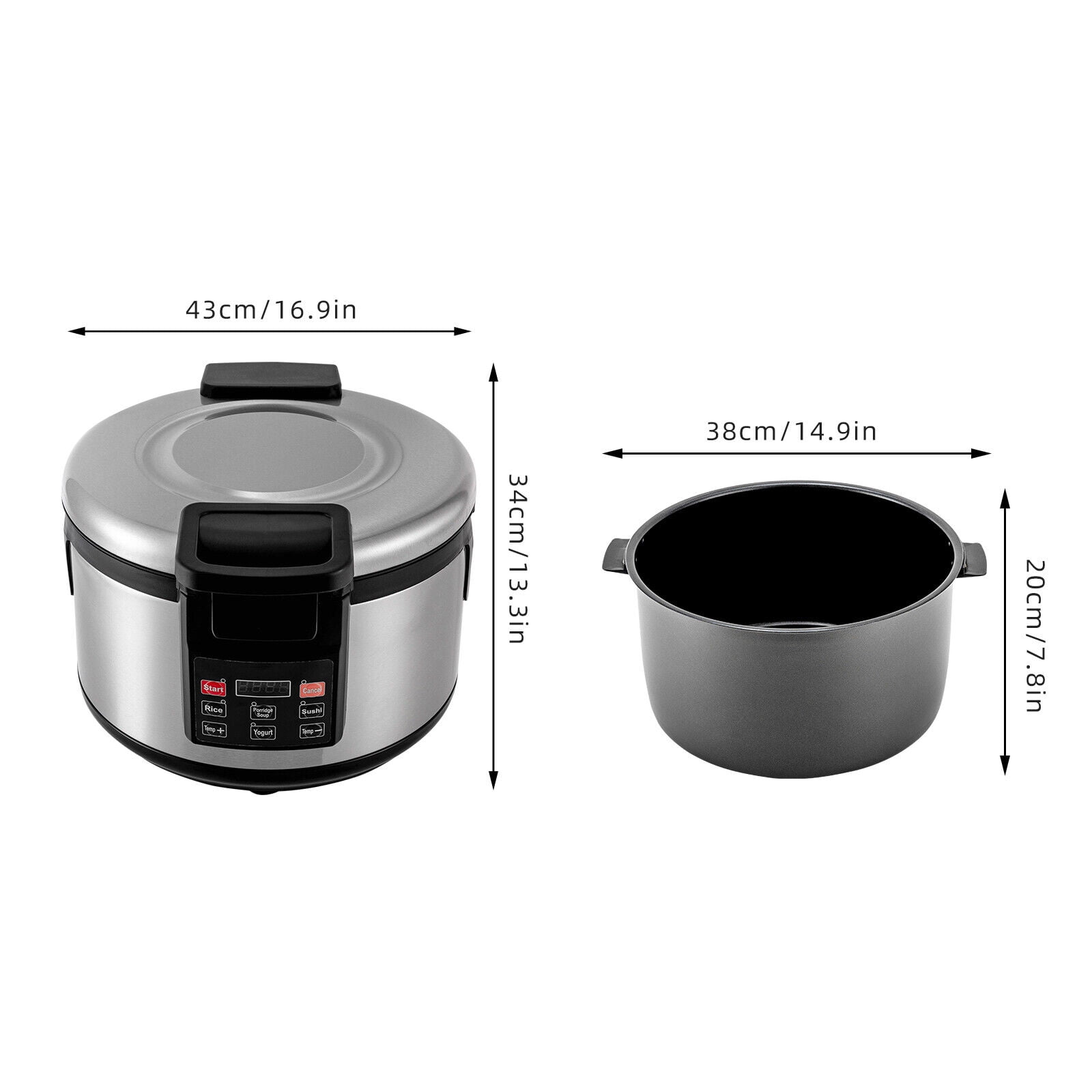 Wobythan 20 Cup-Cooked Large Capacity Electric Pressure Cooker  Multifunctional Household Smart Rice Cooker US 110V 