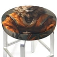 thumbnail image 3 of Disketp Jungle Meditating Lion Funda Redonda para Taburete, Funda de Cojín para Silla de Bar Suave y Elástica-14 inch, 3 of 7