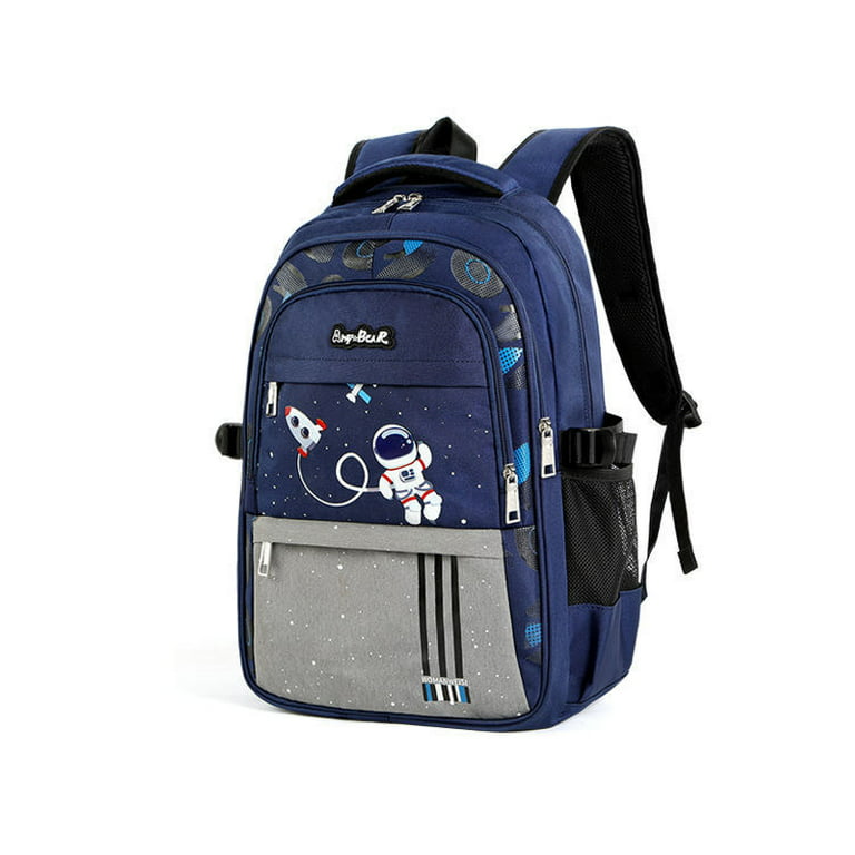  mibasies Kids Backpack for Boys, Kindergarten Backpack School  Bag for Children Age 5-8, Dark Blue